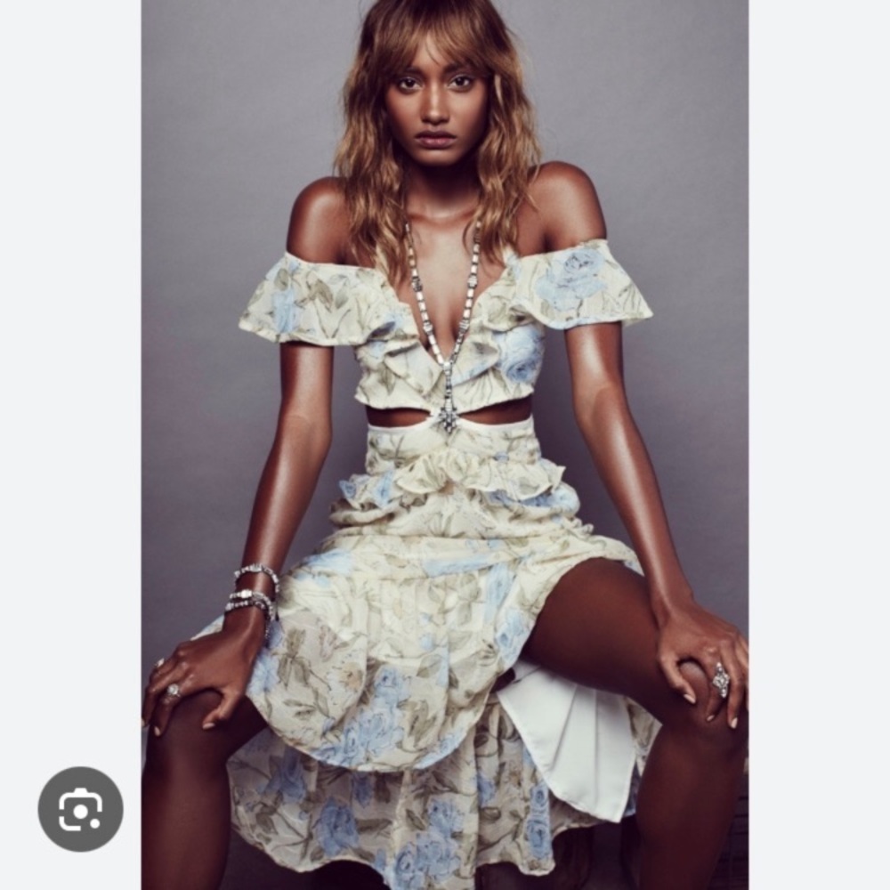 For Love and Lemons Free People Floral Off-Shoulder Maxi Dress S - Picture 5 of 13
